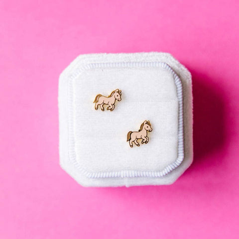 Pony Stud Earrings