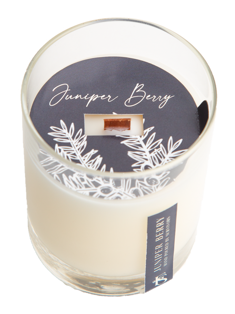 Juniper Berry 7.5 oz Wooden Wick Candle