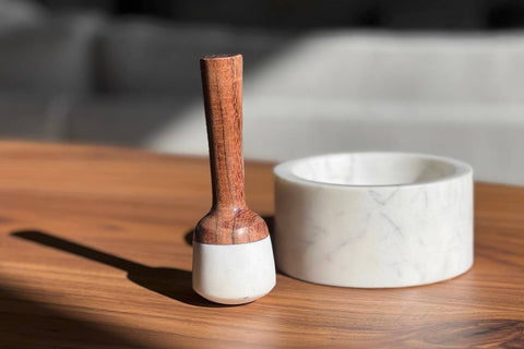 White Marble Mortar & Pestle