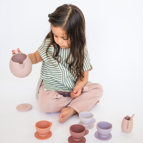 *LIMITED* Silicone Tea Set - Petal | Kids Pretend Playset