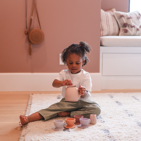 *LIMITED* Silicone Tea Set - Petal | Kids Pretend Playset