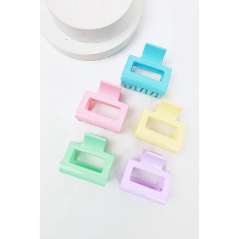 Mini Rectangle Hair Claw Clip