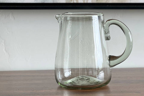 Handblown Glass Pitcher - Clear