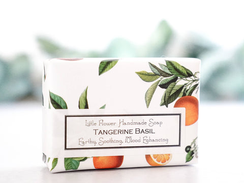 Tangerine Basil Handmade Soap