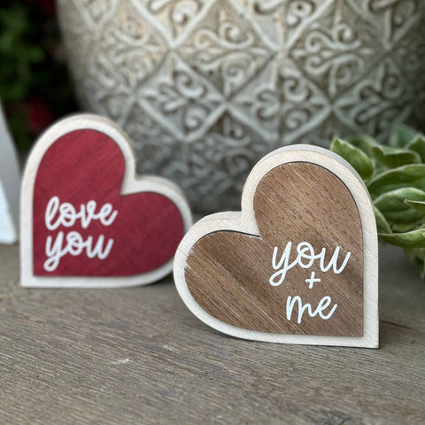 Love/You + Me 3D Heart (Reversible)