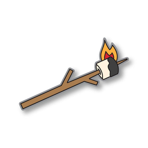 Flaming Marshmallow Sticker