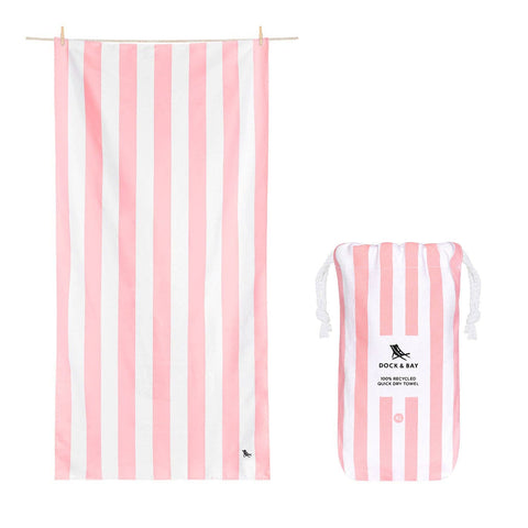 Dock & Bay Quick Dry Towels - Cabana - Malibu Pink