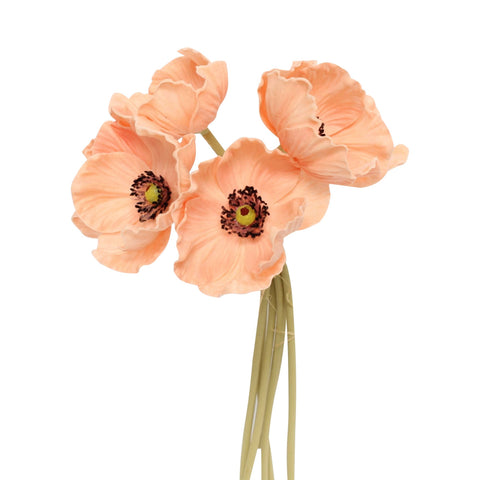 Poppy Bundle: 10" Real Touch Poppy-6 stems per bundle