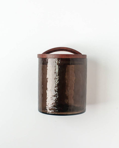 Handblown Hammered Glass Canisters (Small)