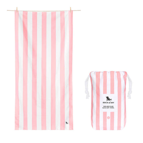 Dock & Bay Quick Dry Towels - Cabana - Malibu Pink