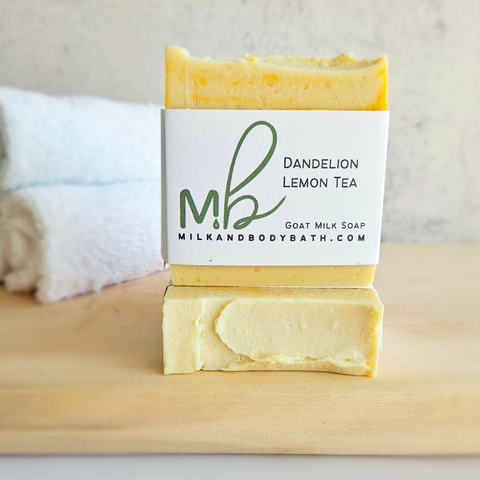 Dandelion + Lemon Tea Goat Milk Soap