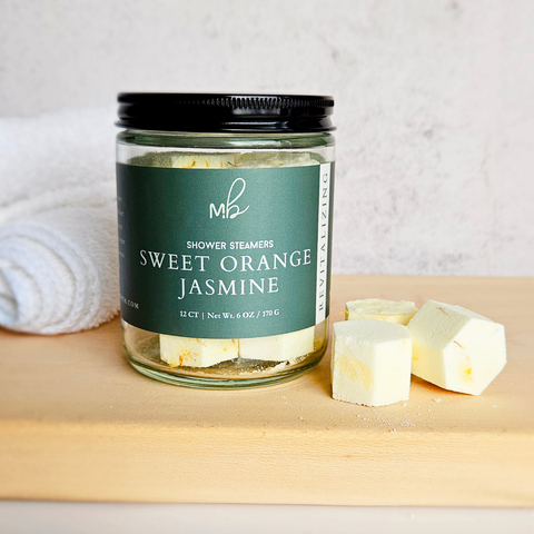 12ct Mini Shower Steamer Jars | Aromatherapy: Sweet Orange Jasmine