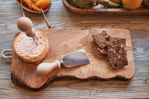 Italian Olivewood Charcuterie and Cheese Board - Rope Handle