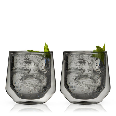 Double Walled Aurora Tumblers in Smoke (set of 2)