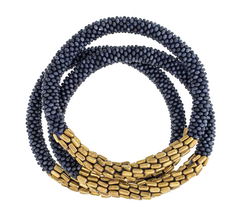 Hema Midnight Blue Statement Roll-On® Bracelets-Set of 3