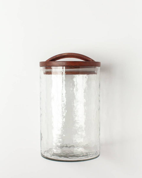 Handblown Hammered Glass Canisters (medium)