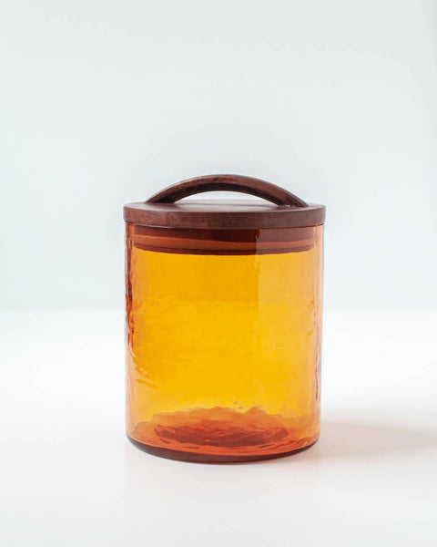 Handblown Hammered Glass Canisters (Small)