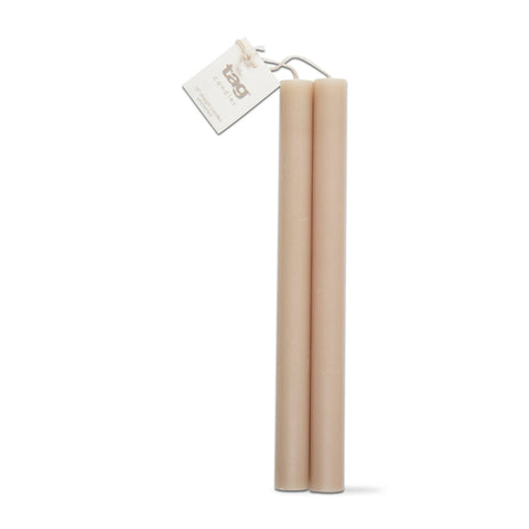 10 In Straight Taper Candle Set of 2 - Linen, Unscented