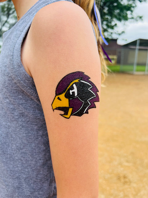 Chaska Hawks Temporary Tattoo, 3" size