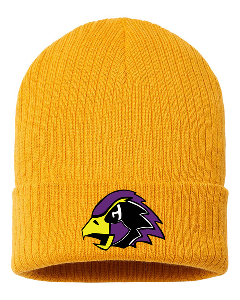 Chaska Hawks Gold Beanie, Winter Hat