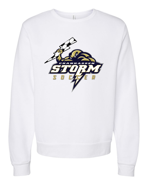 Chanhassen Storm Soccer Bolt Ultra Soft Crewneck, White