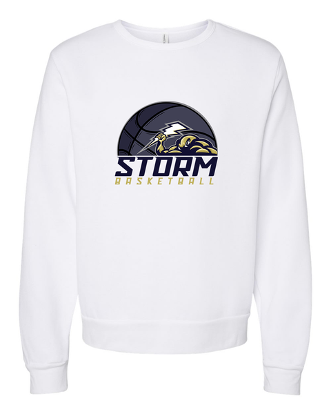 Chanhassen Storm Basketball Ultra Soft Crewneck, White