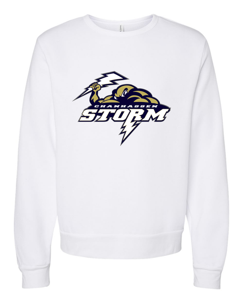 Chanhassen Storm Logo Ultra Soft Crewneck, White