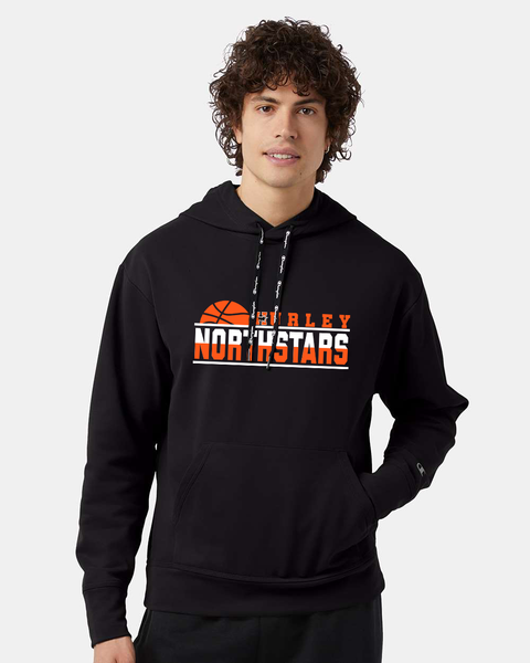 Hurley Northstars Basketball Text Champion Sport Hoodie, Black Unisex