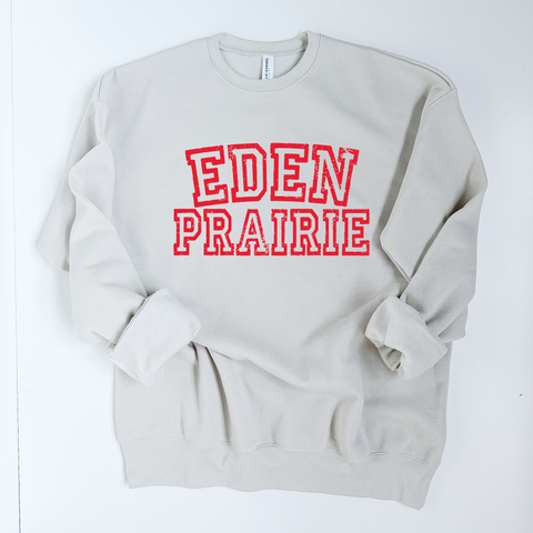 Custom Town Varsity Lettering Ultra Soft Sweatshirt - Oat