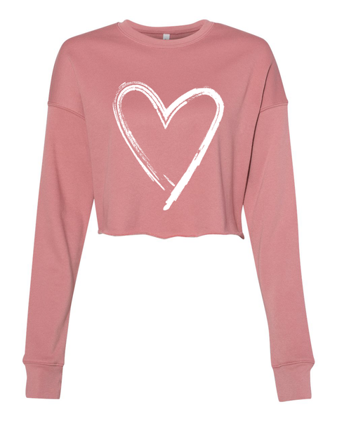 Painted Heart Cropped Sweatshirt