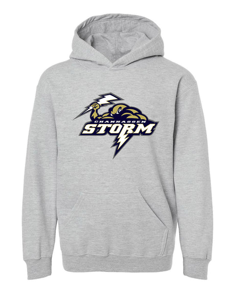 Chanhassen Storm Logo Grey Youth Heavyweight Hoodie