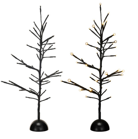 Black Metal Tree w/ LED Lights, Black - 2 sizes