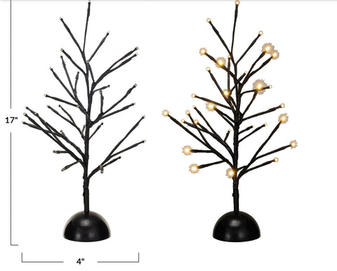 Black Metal Tree w/ LED Lights, Black - 2 sizes