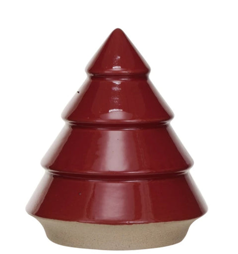 Red Stoneware Tree, Unglazed