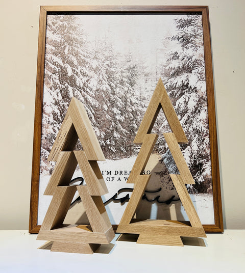 White Oak Wood Handcrafted Nordic-Style Trees