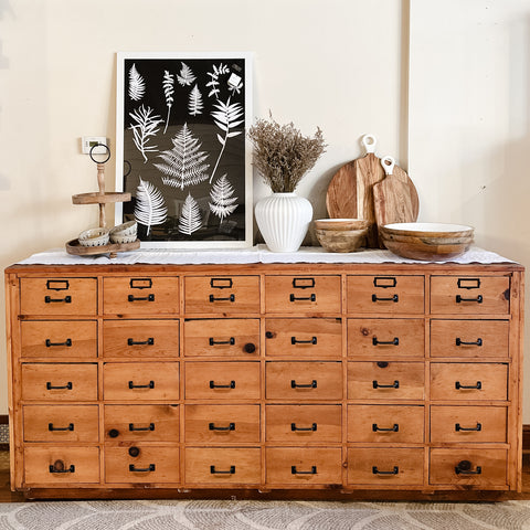 Massive Primitive Apothecary Cabinet / Buffet / Media Stand