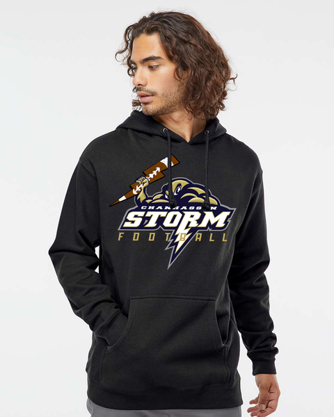 Chanhassen Storm Football Bolt Hoodie, Black