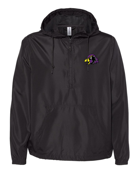 Chaska Hawks Windbreaker Mid-Zip Unisex Pullover with Hood