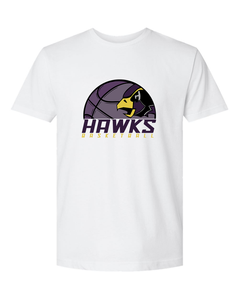 Chaska Hawks Basketball Youth White Super-Soft Tee