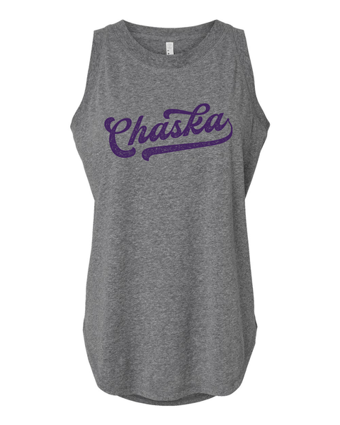 Chaska Baseball Font Tank - Girls'/Youth Relaxed Fit Jersey Tank