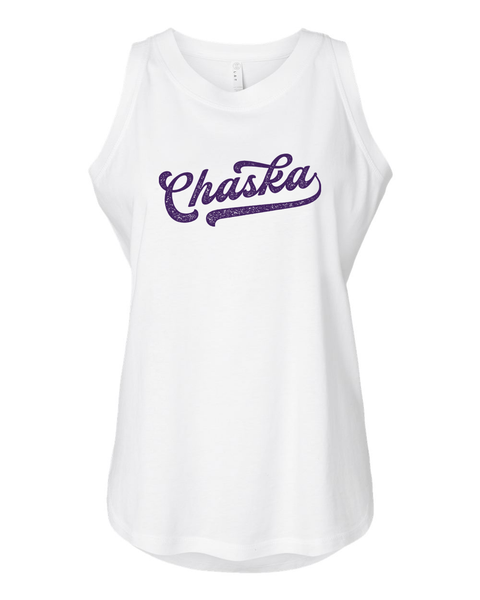 Chaska Baseball Font Tank - Women's Relaxed Fit Jersey Tank