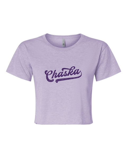 Chaska Cropped Lavender Tee - Lightweight Women's