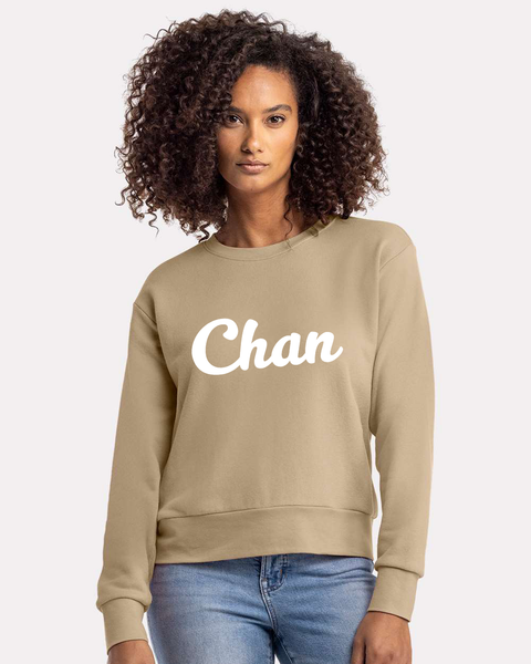 Chan Women's Fit Crewneck Sweatshirt, Sand