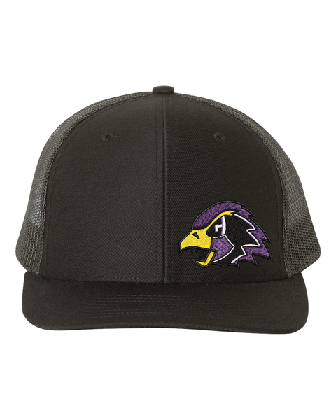 Chaska Hawks Black Embroidered Hat, Snapback Cap