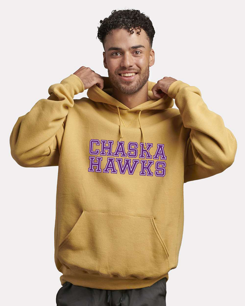 Chaska Hawks Vintage Yellow Dri Power Hooded Sweatshirt