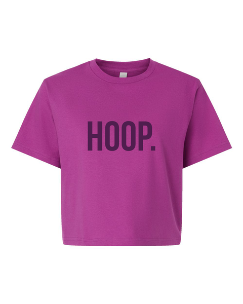 HOOP. Super Pink Crop Tee