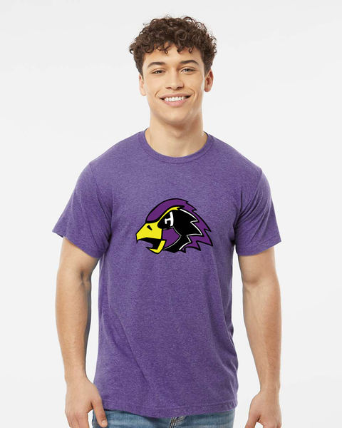 Chaska Hawks Unisex Adult Heather Purple Ultra-Soft Tee