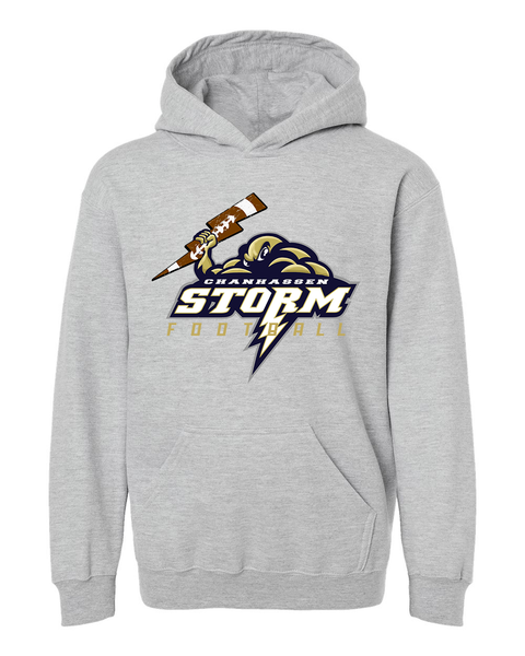 Chanhassen Storm Football Bolt Logo Youth Heavyweight Hoodie