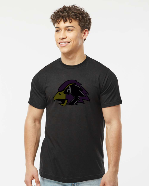 Chaska Hawks Unisex Adult Dark Hawk Black Tee