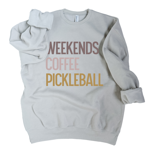 Weekends. Coffee. Sports.  Ultra Soft Sweatshirt - Multiple Sports Available